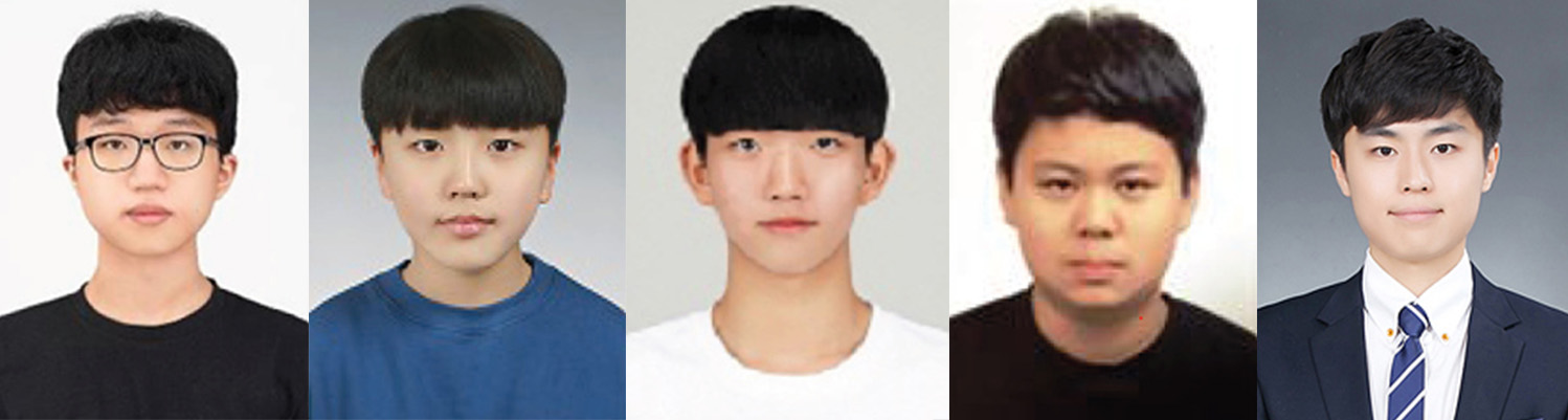 대한민국 인재상 수상자, 좌측부터 조영욱, 허재원, 이인혁, 박찬흠, 배국환