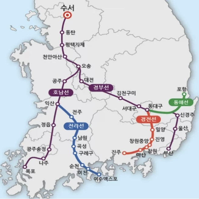 신규 SRT 노선도 / 사진 제공 국토교통부
