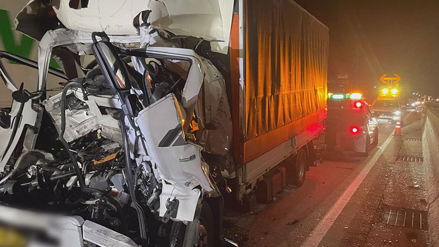 경북 문경 중부내륙고속도로 화물차 추돌 (사진 제공 경북소방본부)