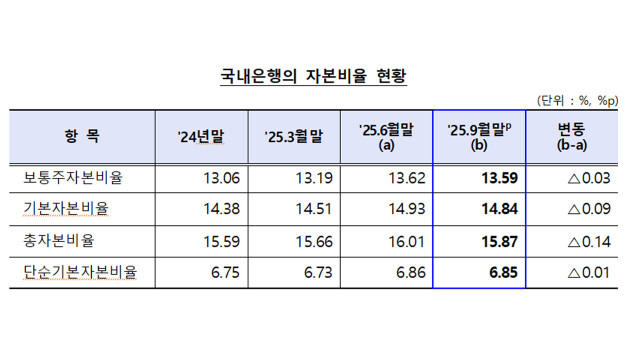 고환율로 3분기 국내 은행 BIS 비율 소폭 하락···"양호한 수준"
