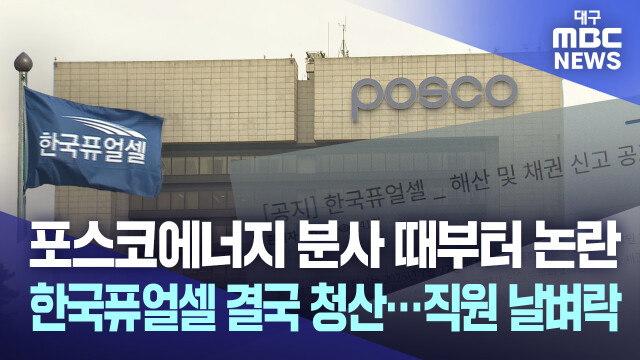 '포스코에너지 분사 때부터 논란' 한국퓨얼셀, 결국 청산···직원 '날벼락'