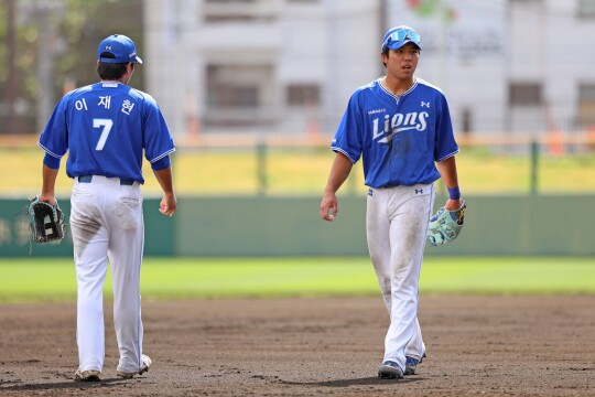 '젊은 내야' 삼성라이온즈···주전 '이재현·김영웅' 성장 멈추지 않는다
