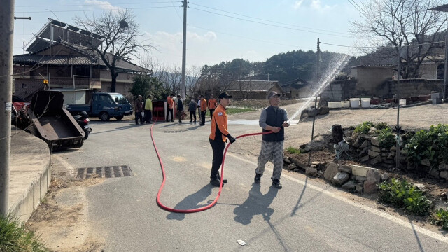경북 소방, 산불 대비 비상 소화장치 점검·주민 참여 훈련