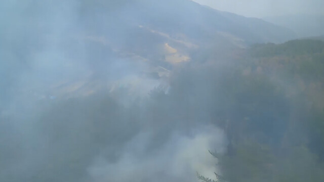 경북 영주 소백산 화재···1시간여 만에 큰불 꺼져