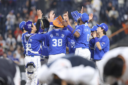 5연승, 1위 등극 삼성라이온즈…멀티 히트만 6명, 승률 7할 돌파