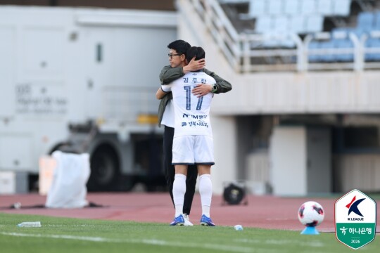 리그 최다 무승부 팀 김천상무, 10번째 도전 만에 '첫 승'…주승진 감독도 데뷔 첫 승