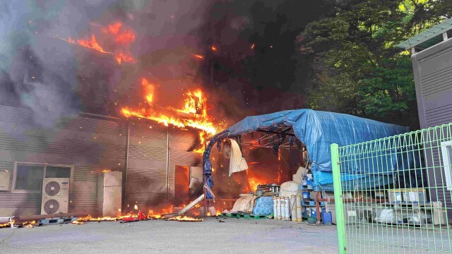 경북 고령군 성산면에 공장 화재···1억 6,500만 원 피해