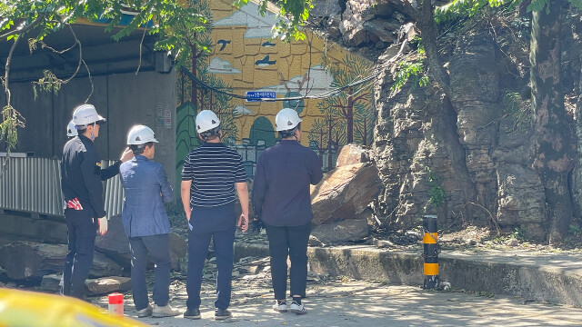 경찰, '대구 낙석 사망사고' 현장 감식···사면 상태 조사