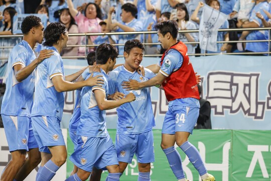 대구FC 연승 이끈 결승 골, 김강산…팀 유일한 '전경기 풀타임' 완장의 품격
