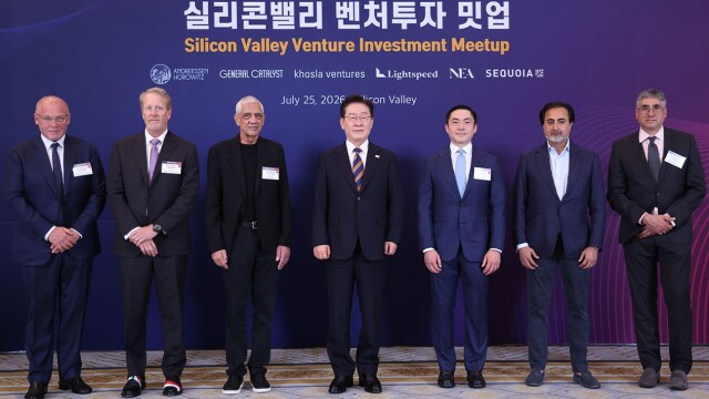 이재명 대통령, 미국 실리콘밸리에서 "다음 세대 삼성 만들자"···청와대 "국민연금, 실리콘밸리 벤처 투자기업 6개사와 MOU"