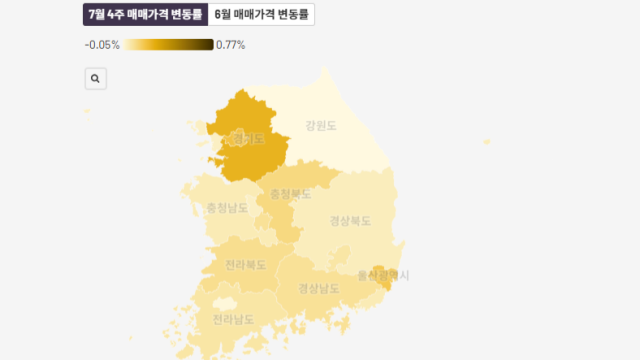 아파트 매매 가격, 대구 '소폭 상승'···경북은 '보합'