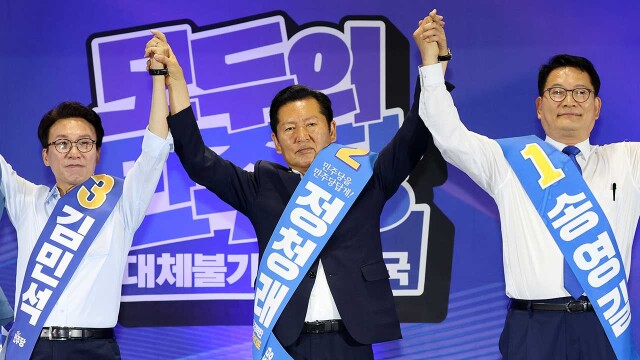 [속보] 더불어민주당 전당대회 부·울·경 경선에서 정청래 1위 차지