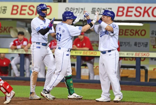 '20안타 14탈삼진' 압도적 승리 거둔 삼성라이온즈…중심타선 힘입어 승차 없는 2위