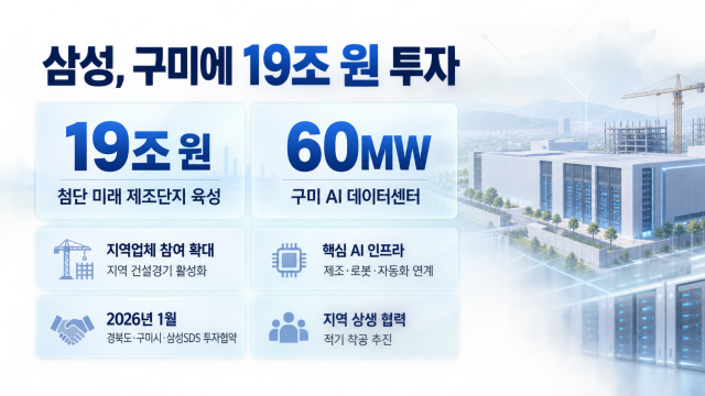 삼성, 구미 AI 데이터센터 착공에 지역 업체 참여 확대하기로