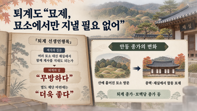 퇴계도 고민한 묘제···"꼭 묘소에서 지낼 필요 없어"