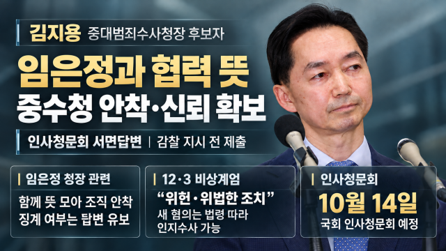 김지용 중수청장 후보자 "임은정과 중수청 안착 위해 함께하겠다"···"12.3 계엄 위헌·위법, 내란 범죄 척결"